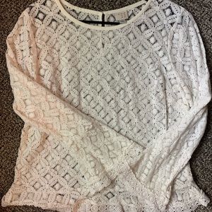 Target white lace blouse